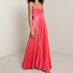 A.L.C. Aries Satin Pleaded Dress